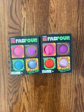NeeDoh Teenie Fab Four Fidget Toy 4 Pack Lot of 2 Boxes 8 Total Stress Ball NEW